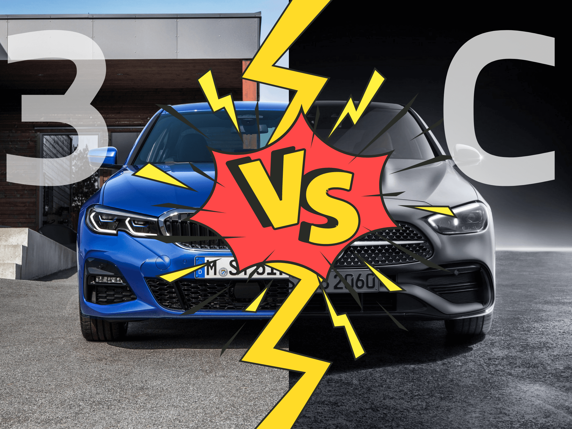 So sánh ngoại hình BMW 3 Series G20 vs Mercedes-Benz C-Class W206 2021