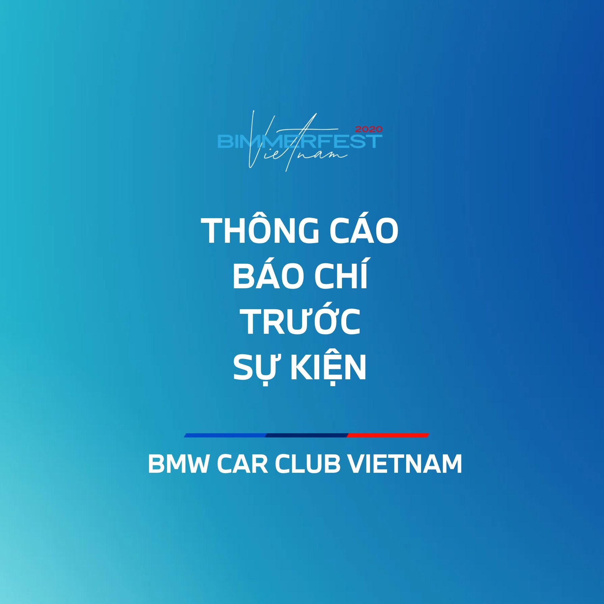 Thông cáo báo chí trước sự kiện Bimmerfest Vietnam 2020