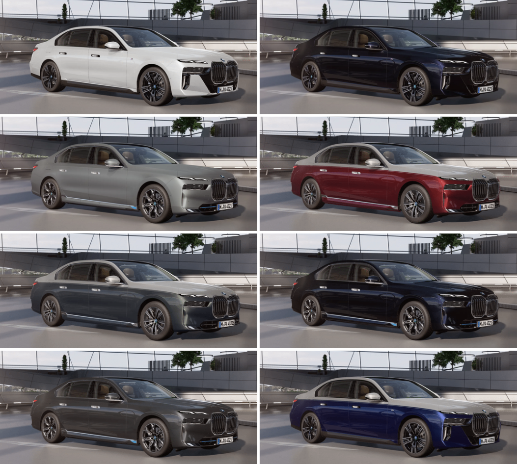 Tổng hợp tất cả các màu sơn ngoại thất trên mọi phiên bản của BMW 7 Series G70