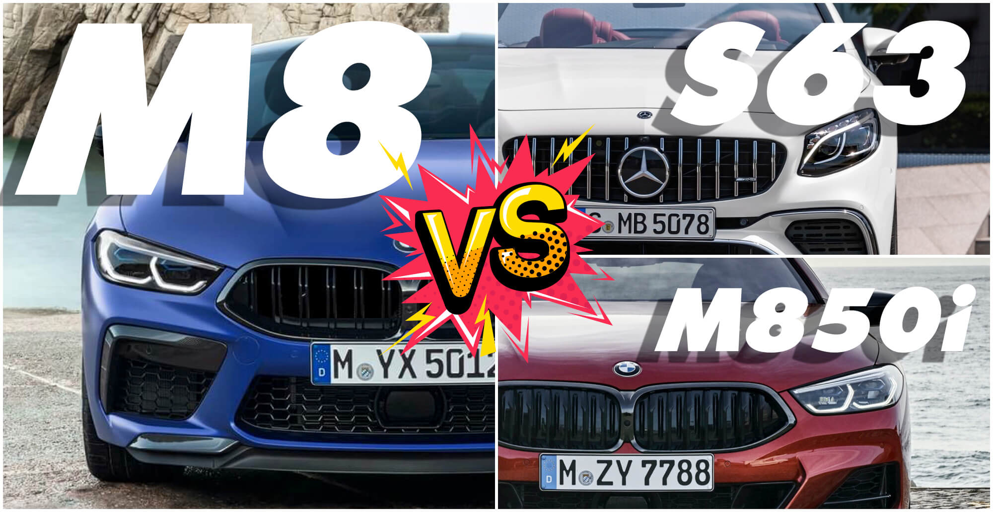 So sánh BMW M8 vs BMW M850i vs Mercedes-Benz S63 AMG