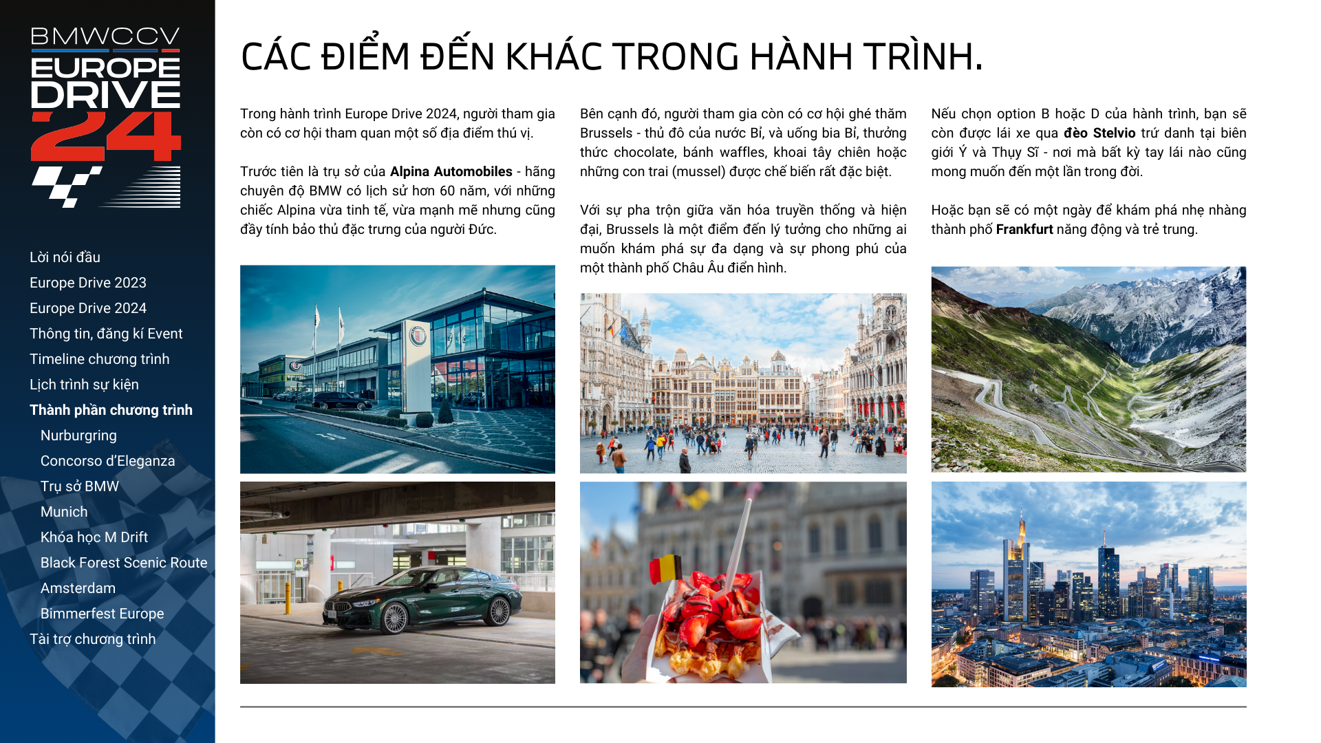 Thông báo chương trình trải nghiệm Châu Âu - Europe Drive 2024 của BMW Car Club Vietnam