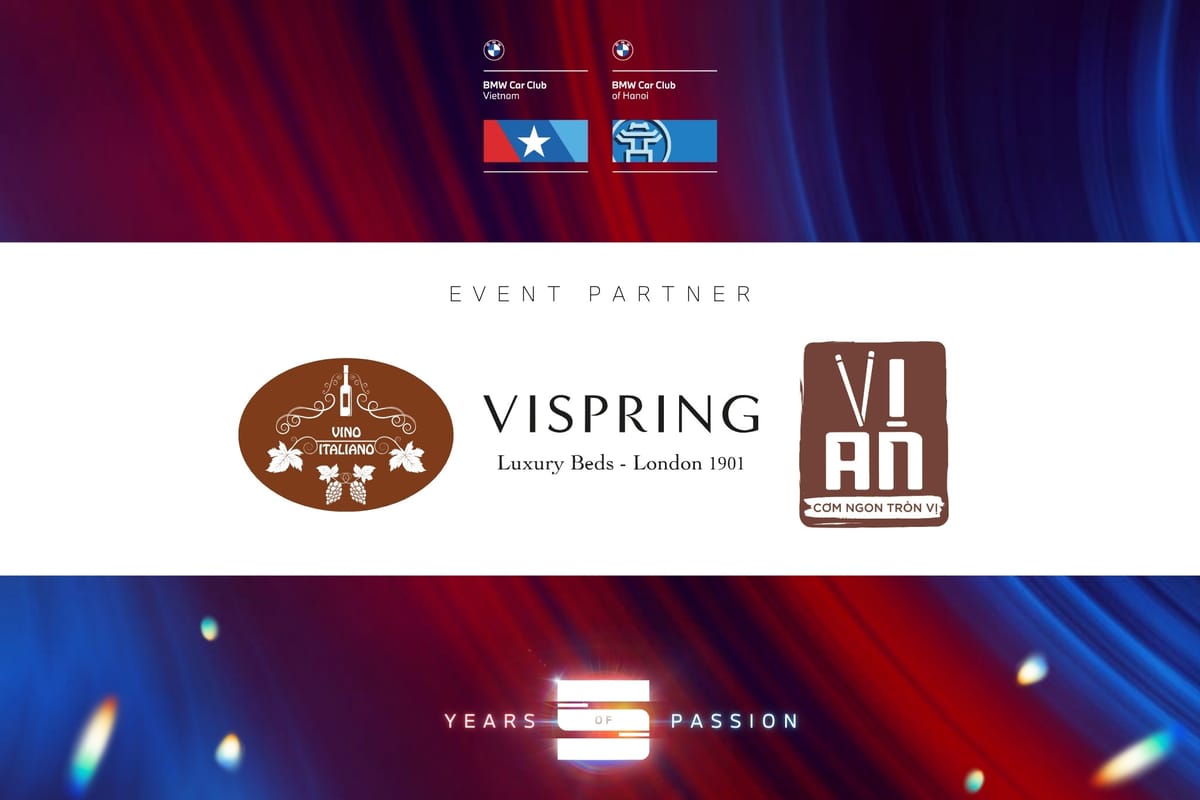 Kỷ niệm 5 năm BMW Club of Hanoi: Đối tác đồng hành Vino Italiano; Vispring; Vị An
