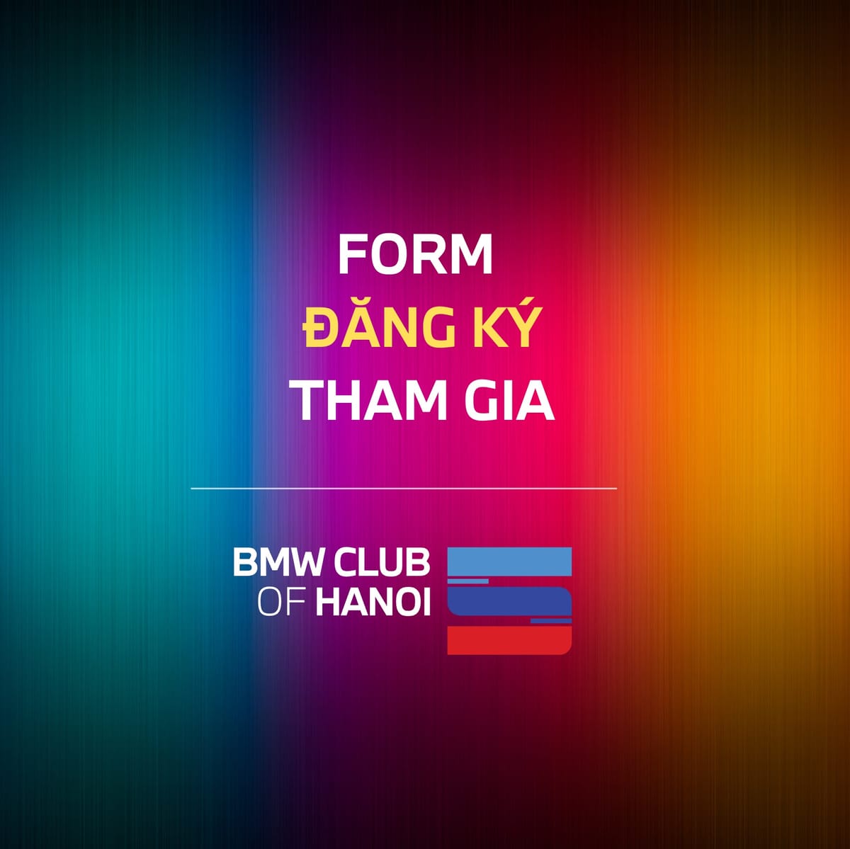 Form đăng kí tham gia chương trình "5 năm thành lập BMW Club of Hanoi"
