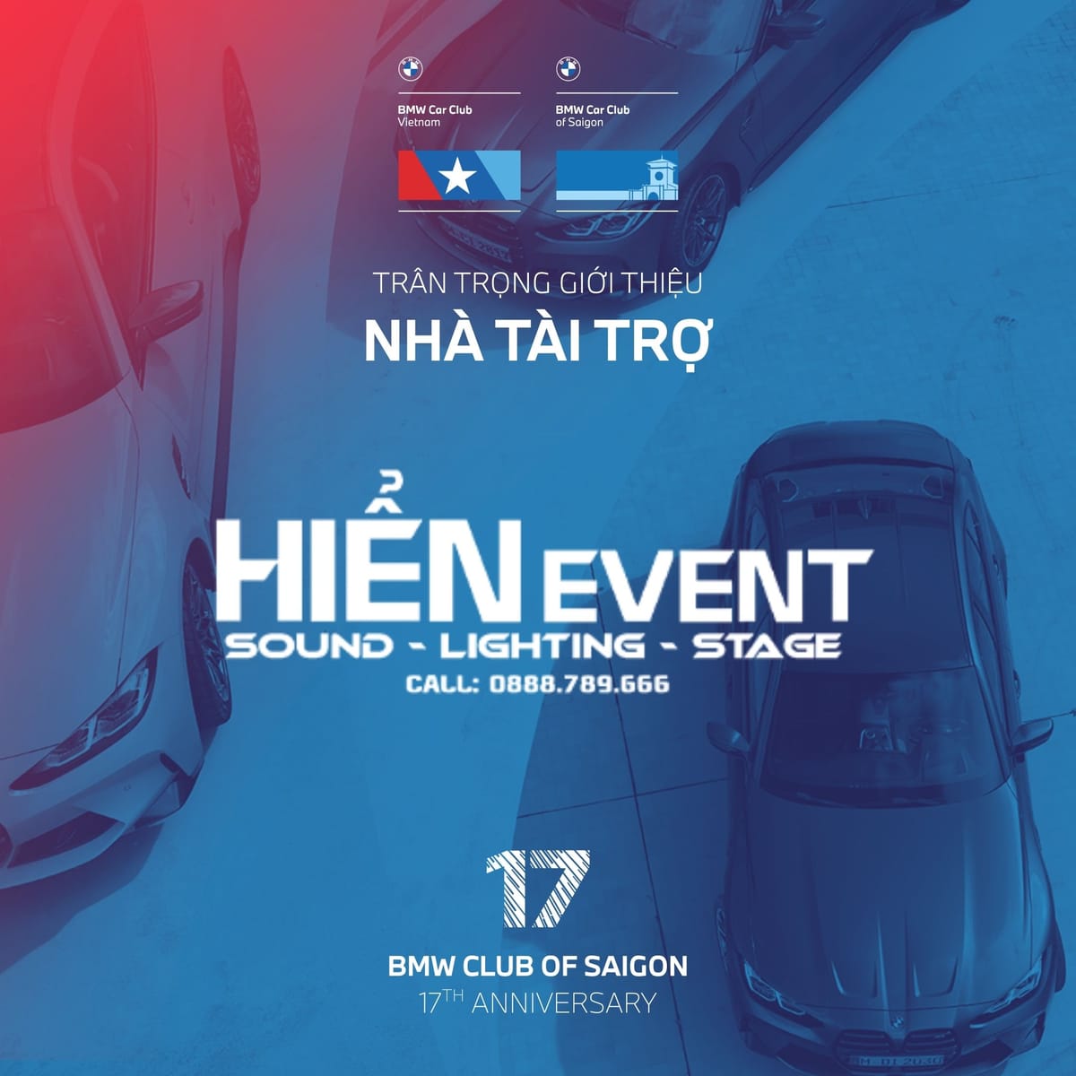 Hiển Event tài trợ chương trình Sinh nhật 17 năm BMW Club of Saigon